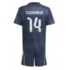Real Madrid Aurelien Tchouameni #14 Borta Kläder Barn 2025-26 Kortärmad (+ Korta byxor)